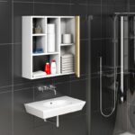 Ντουλάπι μπάνιου Secret λευκό oak χρώμα μελαμίνη 60x22x63 6cm ed6694 - Image 4