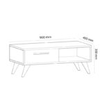 Τραπεζάκι σαλονιού Melisa Sapphire 90x45x35cm ed6698 - Image 2