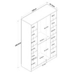 Ντουλάπα Balis άσπρη καρυδί μελαμίνη 120x47 3x190 8cm ed6699 - Image 2