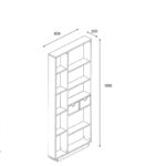 Βιβλιοθήκη Luma άσπρο μελαμίνη 80 4x25x188 6εκ ed669 - Image 2