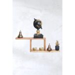 Ραφιέρα τοίχου ξύλινη oak Ares 17x60cm ed6729