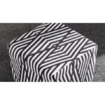 Σκαμπό Daisy άσπρο μαύρο ξύλινα πόδια 40x40x40εκ ed6743 - Image 2