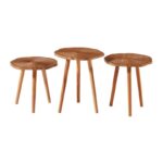 Σετ τραπεζιών σαλονιού Bella καρυδί χρώμα 40x47x40cm ed6758 - Image 5