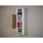 Ραφιέρα Novella άσπρο καρυδί μελαμίνη 29 5x22x120εκ ed6775 - Image 5