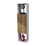 Ραφιέρα Novella άσπρο καρυδί μελαμίνη 29 5x22x120εκ ed6775 - Image 4