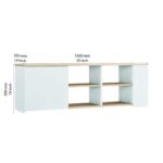 Έπιπλο τηλεόρασης Rome Oak 150x35x45cm ed6793 - Image 3