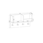 Κρεμάστρα ραφιέρα ανθρακί 72x23 8x44 6cm ed6796 - Image 2