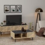 Τραπέζι σαλονιού Draw δρυς μελαμίνη 94x62x40εκ ed6824 - Image 5