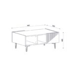 Τραπέζι σαλονιού Draw δρυς μελαμίνη 94x62x40εκ ed6824 - Image 2