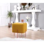 Σκαμπώ Rame μουσταρδί 42x40cm ed6844 - Image 4