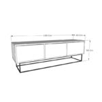 Έπιπλο tv Cavo καφέ μαύρο 140x40x50cm ed6849 - Image 2