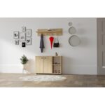 Έπιπλο εισόδου Venom Sapphire Oak μελαμίνη κρεμάστρα 90x30x63εκ ed6866 - Image 5