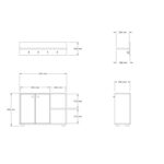 Έπιπλο εισόδου Venom Sapphire Oak μελαμίνη κρεμάστρα 90x30x63εκ ed6866 - Image 2