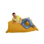 Πουφ Cushion 100x100 αδιάβροχο ύφασμα κίτρινο ed6870 - Image 4