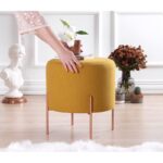 Σκαμπώ Rame μουσταρδί 42x40cm ed6878 - Image 3