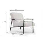 Καρέκλα Jazz άσπρο ξύλο πολυεστέρας 75x80x85εκ ed6901 - Image 2