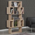 Βιβλιοθήκη Box Oak χρώμα μελαμίνη 84x30x160cm ed6921