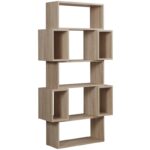 Βιβλιοθήκη Box Oak χρώμα μελαμίνη 84x30x160cm ed6921 - Image 3