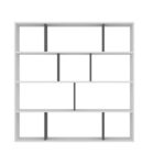 Βιβλιοθήκη Hodbi άσπρο ανθρακί μελαμίνη 145 2x25x145εκ ed6934 - Image 3