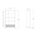 Βιβλιοθήκη Numana Sapphire δρυς ανθρακί μελαμίνη 83 6x30x160εκ ed6935 - Image 2