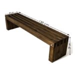 Σκαμπό Delem καρυδί πεύκο 130x33x39εκ ed6954 - Image 2