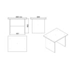 Γραφείο Ango 140x60x73 8cm καρυδί ανθρακί μελαμίνη ed697 - Image 5