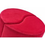 Σκαμπώ Alis κόκκινο βελούδο 80x40x80cm ed6986 - Image 3