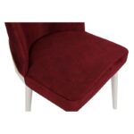 Σετ καρέκλες 4 τεμάχια Nova κόκκινο άσπρο χρώμα ύφασμα ξύλο 50x49x90cm ed7029 - Image 3