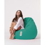 Πουφ Premium XXL Turquoise αδιάβροχο ύφασμα 115x39cm ed7070 - Image 5