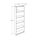 Βιβλιοθήκη Vert άσπρο μελαμίνη 58x23x170εκ ed7085 - Image 2