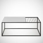 Τραπέζι σαλονιού Zinus άσπρο μελαμίνη μεταλλικά πόδια 95x55x43εκ ed7094 - Image 4