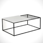 Τραπέζι σαλονιού Zinus άσπρο μελαμίνη μεταλλικά πόδια 95x55x43εκ ed7094 - Image 3