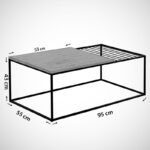 Τραπέζι σαλονιού Zinus άσπρο μελαμίνη μεταλλικά πόδια 95x55x43εκ ed7094 - Image 2