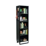 Βιβλιοθήκη Dark μαύρο μελαμίνη 53x35x180εκ ed7109 - Image 4