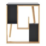 Γραφείο Scopo ανθρακί Oak 120x60x72 8cm ed7132 - Image 4