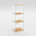 Βοηθητικό τραπεζάκι Niagara 40x35x120cm γυαλί και ξύλο ed7135 - Image 3