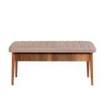 Σκαμπό Vina καρυδί πέτρα μελαμίνη πολυεστέρας 110x40x51εκ ed7139