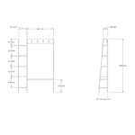 Έπιπλο εισόδου Marken Sapphire μελαμίνη 120x30x180εκ ed7168 - Image 2