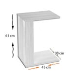 Βοηθητικό τραπεζάκι Pasific άσπρη μελαμίνη 30x43x61cm ed7184 - Image 2