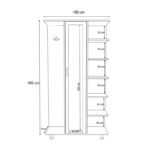 Έπιπλο είσοδου Eyll δρυς μελαμίνη 100x35x180εκ ed7215 - Image 2