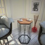 Βοηθητικό τραπέζι Cita καρυδί 40x35x62cm ed7241