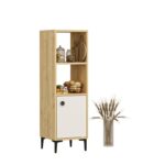 Ντουλάπι μπάνιου Alone Sapphire Oak άσπρο 38 6x35x115cm ed7243 - Image 5