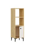 Ντουλάπι μπάνιου Alone Sapphire Oak άσπρο 38 6x35x115cm ed7243 - Image 3