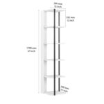 Βιβλιοθήκη Furba άσπρο μελαμίνη 35x35x170εκ ed7254 - Image 3