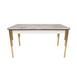 Τραπέζι Damla μέταλλο μελαμίνη 146x78x90cm ed727 - Image 5