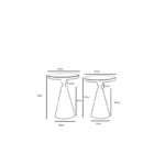 Σετ μεταλλικά τραπεζάκια Corti χρυσό μαύρο χρώμα 42x55cm ed7287 - Image 2