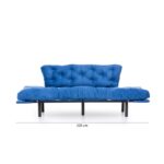 Anitta τριθέσιος καναπές κρεβάτι ύφασμα μπλε 227x49x75cm ed7306 - Image 2