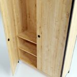 Ντουλάπα Gard δρυς μελαμίνη μεταλλικά πόδια 100x40x180εκ ed730 - Image 4