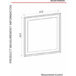 Καθρέπτης Oscar καρυδί μελαμίνη 61 2x61 2εκ ed7345 - Image 2