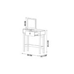 Τουαλέτα Nero άσπρο μελαμίνη 90x42 1x84 5εκ ed7392 - Image 2